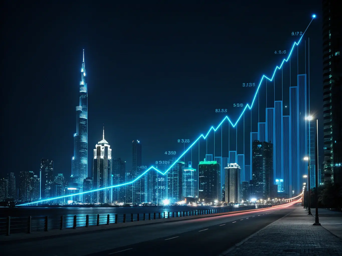 A dynamic graph illustrating the growth and diversification of AI assets within the Crownx ecosystem, showcasing the platform's ability to support innovation and expansion.