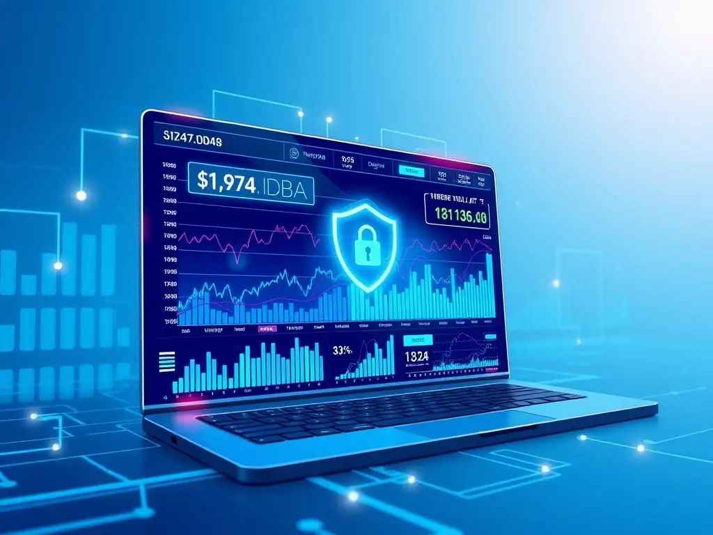 A visual representation of AI asset trading on the Crownx platform, highlighting the real-time data and secure transaction process.